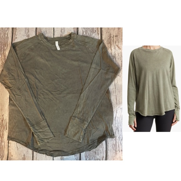 Zella Tops - Z by Zella Vintage Wash Relaxed Long Sleeve Tee - Sz M